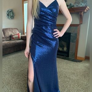 Navy Blue Prom Dress